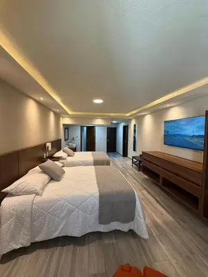 Cama o camas de una habitación en Hotel Imperial Saltillo