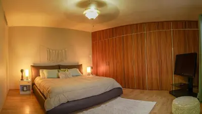 Cama o camas de una habitación en Casa Prisma amplitud y privacidad