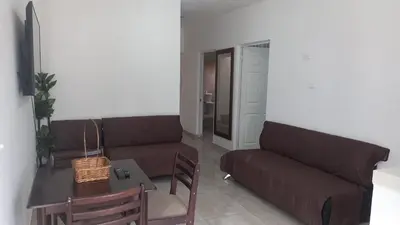 Zona de estar de Spacious house near the beach