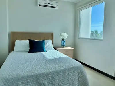 Cama o camas de una habitación en Condominio 301 Torre San Bernardo Los Mochis Sin