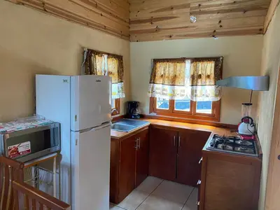 Una cocina o zona de cocina en Cabañas El Ensueño