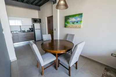 Una cocina o zona de cocina en Manzara 153 hermoso departamento