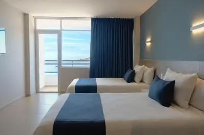 Cama o camas de una habitación en Star Palace Beach Hotel