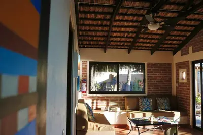 Zona de estar de Sukasa Bungalows