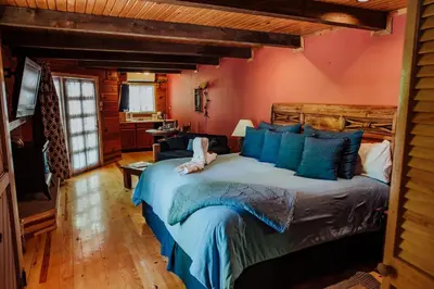 Cama o camas de una habitación en The Lodge At Creel Eco - Hotel & Spa