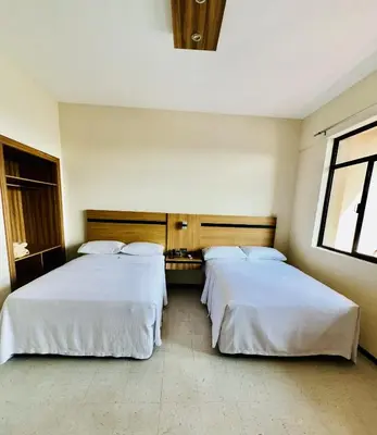 Cama o camas de una habitación en Hotel Calvete