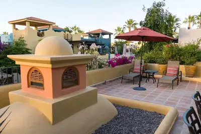 Jardín al aire libre en Casa Linda