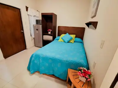 Cama o camas de una habitación en Posada Bugambilia