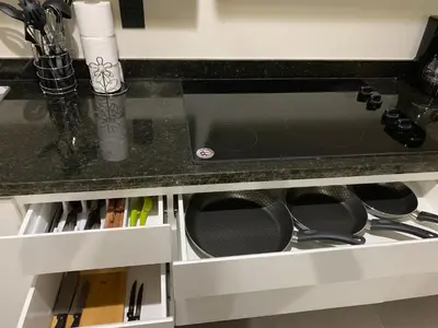 Una cocina o zona de cocina en Zona dorada: amplio departamento para 12