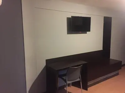 Una televisión o centro de entretenimiento en Hotel Essen's