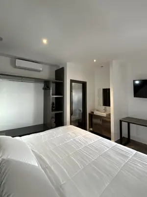Cama o camas de una habitación en Quinta del sol