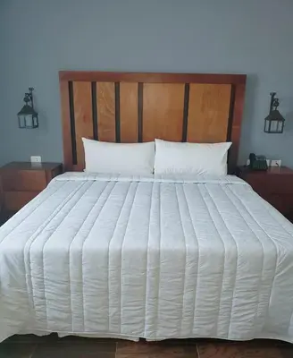 Cama o camas de una habitación en HOTEL PLAZA MATAMOROS