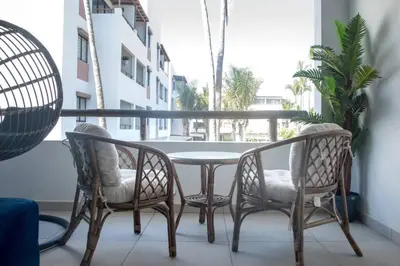 Un balcón o terraza de Departamento familiar en Mazatlán