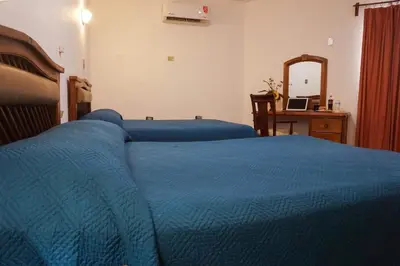 Cama o camas de una habitación en Hotel Las Fuentes