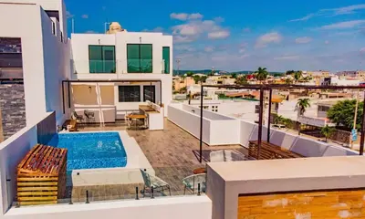 Piscina en o cerca de Departamento con vista al mar