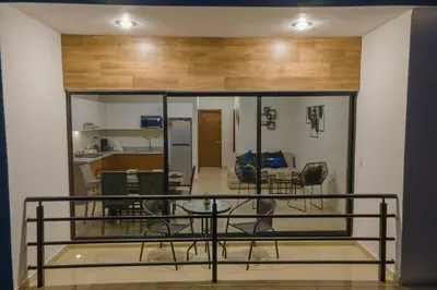 Una cocina o zona de cocina en Departamento Atlántico Alberca y Casa Club