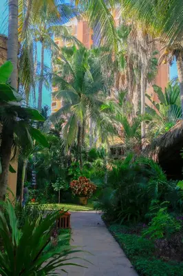 Jardín al aire libre en Villas El Rancho Green Resort