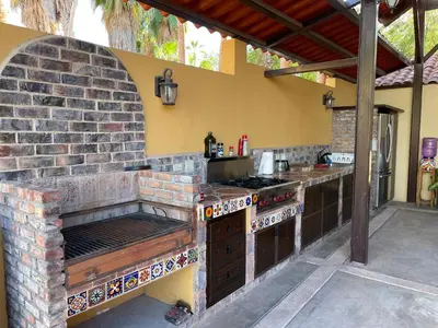 Una cocina o zona de cocina en Palapa Bajazul