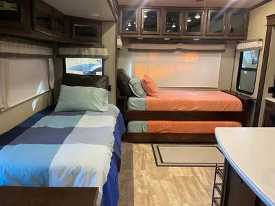 Cama o camas de una habitación en Palapa Bajazul
