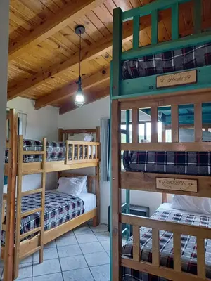 Cama o camas de una habitación en Hostal Pata de Perro