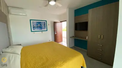 Cama o camas de una habitación en Habitación hotelera a 2min de playa by G P S rentas