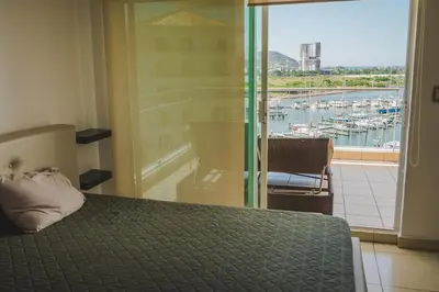 Cama o camas de una habitación en Costa 307 Precioso departamento vista marina y mar