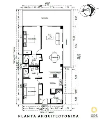 Plano de Costa 307 Precioso departamento vista marina y mar