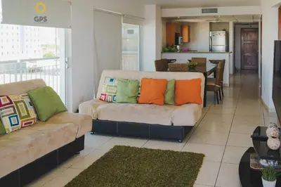 Zona de estar de Costa 307 Precioso departamento vista marina y mar