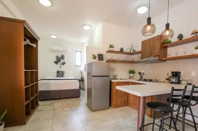 Una cocina o zona de cocina en Lofts Loreto Baja California Sur