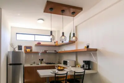 Una cocina o zona de cocina en Lofts Loreto Baja California Sur