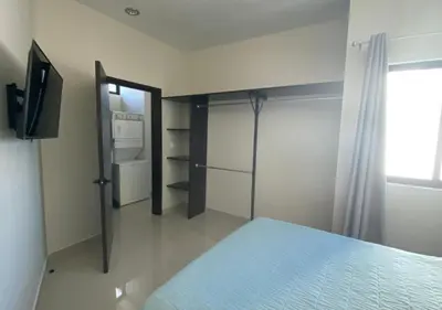Una televisión o centro de entretenimiento en Departamento en renta en Zona Dorada