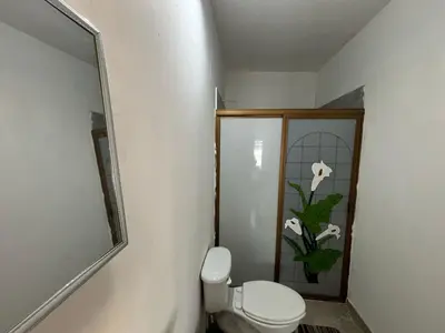 Un baño de Departamento con palapa, 2 cuartos