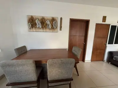 Zona de estar de Departamento con palapa, 2 cuartos