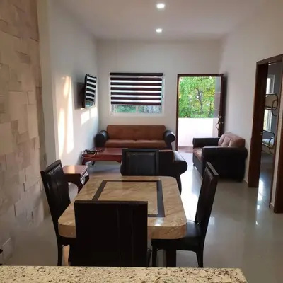 Zona de estar de Condo Monaco en Sabalo Country