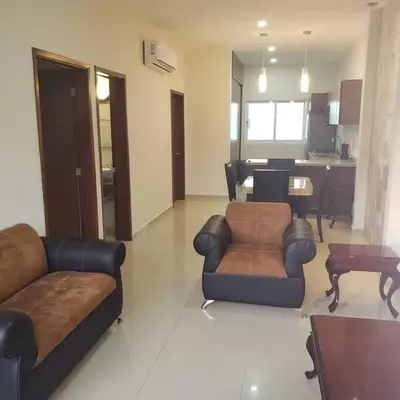 Zona de estar de Condo Monaco en Sabalo Country