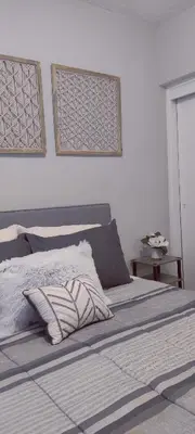 Cama o camas de una habitación en Bonito departamento remodelado tranquilo y centrico
