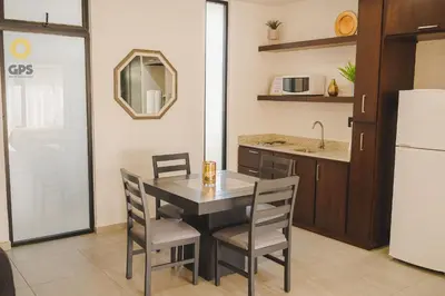 Una cocina o zona de cocina en Agradable depa cerca del malecón by G P S rentas