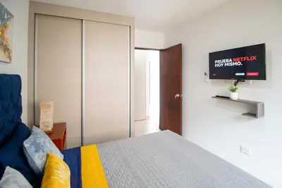 Cama o camas de una habitación en Ambar Condominios Mazatlan