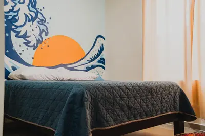 Cama o camas de una habitación en a 5 min de la playa alberca privada by G P S rentas