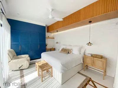 Cama o camas de una habitación en House with Pool in Sector Bahia, Close to the Beach - Casa Amalia
