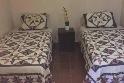 Cama o camas de una habitación en Departamento en planta baja en centro de Cananea