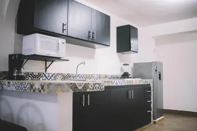 Una cocina o zona de cocina en Departamento Mazatlán