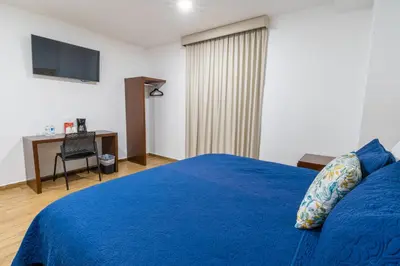 Cama o camas de una habitación en Hotel Pacific Blue Mazatlan