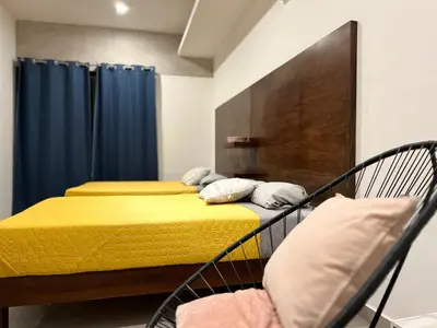 Cama o camas de una habitación en Depa a unas calles de la playa by G P S rentas