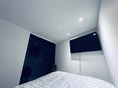 Cama o camas de una habitación en Departamento ejecutivo nuevo
