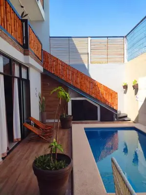 Plano de LINA - Confortable depto con alberca climatizada.